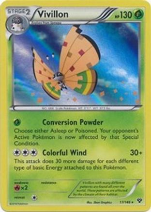 Vivillon (High Plains [Orange]) (17) Reverse Holofoil - XY Base Set