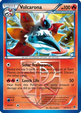 Volcarona (Team Plasma) (13) Reverse Holofoil - Plasma Blast