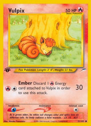 Vulpix (91/105) [Neo Destiny Unlimited] | Silver Goblin