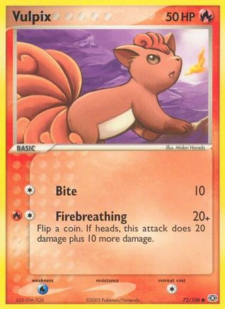 Vulpix (72) Reverse Holofoil - Emerald