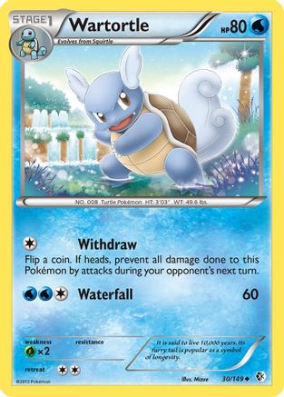 Wartortle (30) Reverse Holofoil - Boundaries Crossed