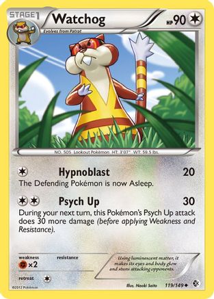 Watchog (119/149) [Black & White: Boundaries Crossed] Reverse Holofoil