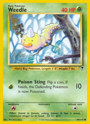 Weedle (99) Reverse Holofoil - Legendary Collection