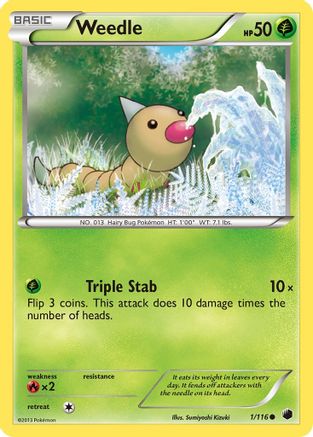 Weedle (1) Reverse Holofoil - Plasma Freeze