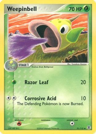 Weepinbell (51) Reverse Holofoil - FireRed & LeafGreen