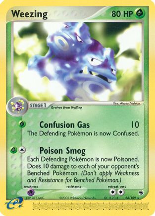 Weezing (24) Reverse Holofoil - Ruby and Sapphire