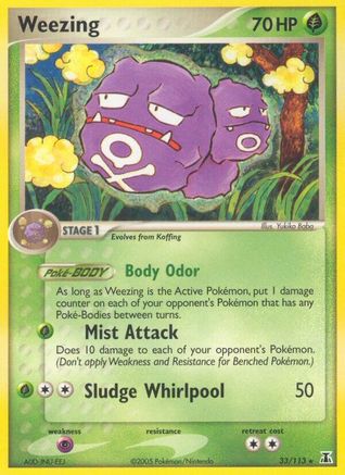 Weezing (33) Reverse Holofoil - Delta Species