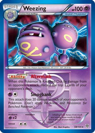 Weezing (Team Plasma) (58) Reverse Holofoil - Plasma Storm