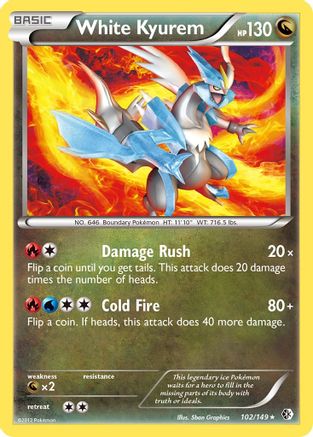 White Kyurem (102) Reverse Holofoil - Boundaries Crossed