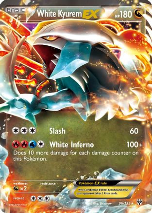 White Kyurem EX (96) Holofoil - Plasma Storm