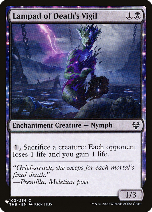 Lampad of Death's Vigil: (enchantment) (THB-103)