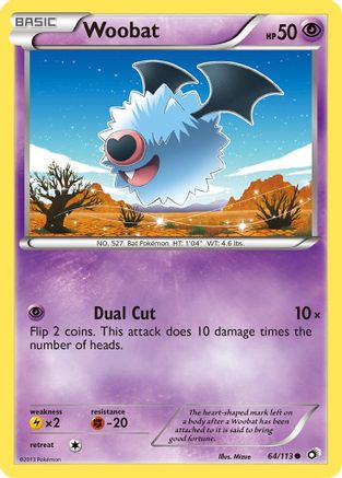 Woobat (64) Reverse Holofoil - Legendary Treasures