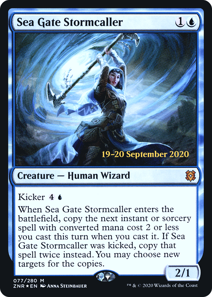 Sea Gate Stormcaller [Zendikar Rising Prerelease Promos]