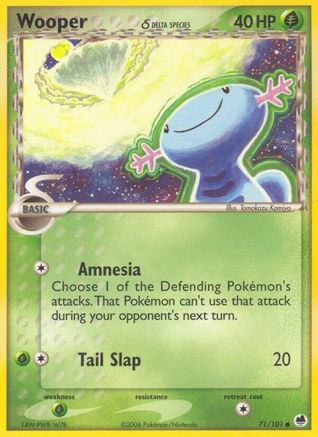 Wooper (71/101) (Delta Species) (Stamped) [EX: Dragon Frontiers] | Silver Goblin