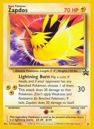 Zapdos (23) - WoTC Promo