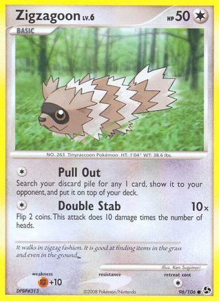 Zigzagoon (96/106) [Diamond & Pearl: Great Encounters] Reverse Holofoil