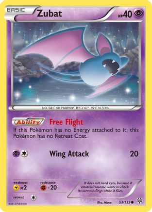 Zubat (53/135) [Black & White: Plasma Storm] Reverse Holofoil