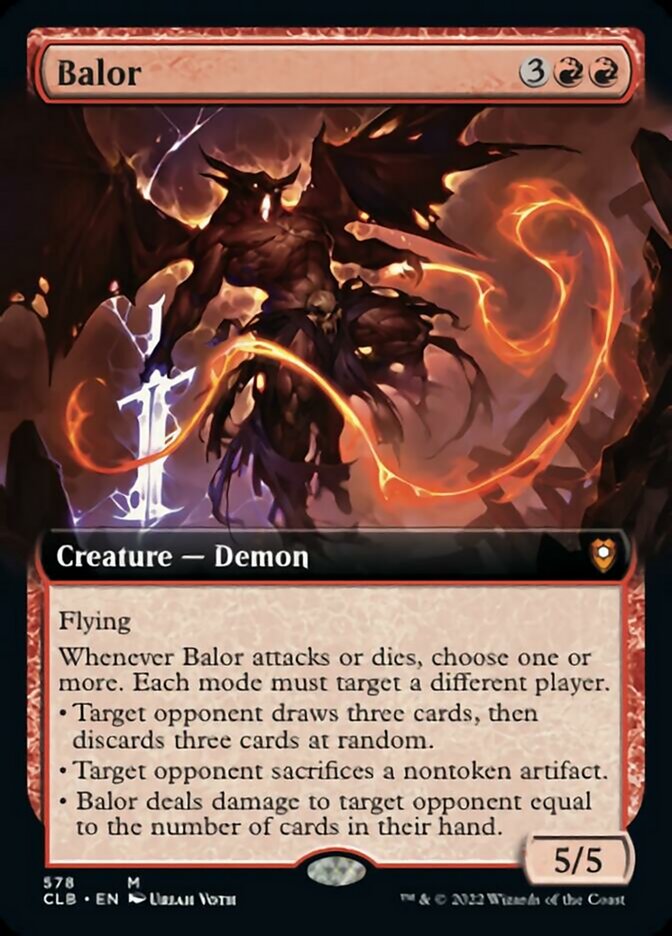 Balor (Extended Art) [Commander Legends: Battle for Baldur's Gate] | Silver Goblin