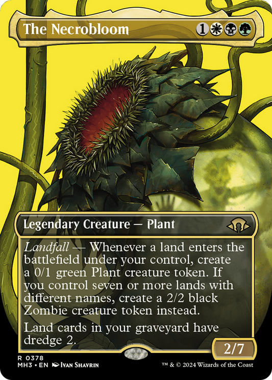 The Necrobloom (Borderless) [Modern Horizons 3] Foil