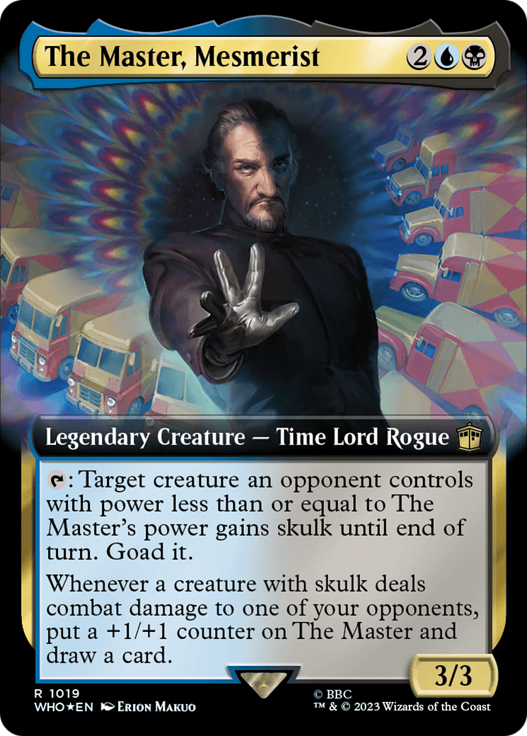 The Master, Mesmerist (Extended Art) (Surge Foil) [Doctor Who] | Silver Goblin