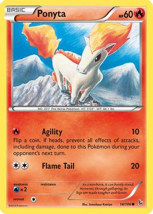 Ponyta (14) Reverse Holofoil - XY  Flashfire