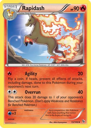 Rapidash (15) Reverse Holofoil - XY  Flashfire