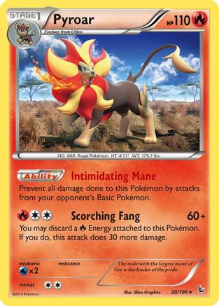 Pyroar (20) Reverse Holofoil - XY  Flashfire