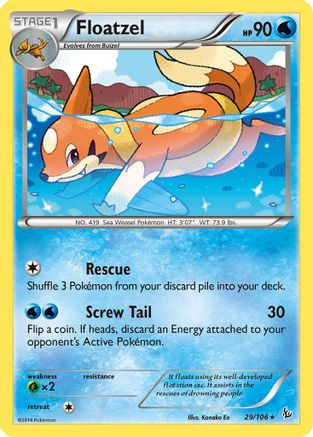 Floatzel (29) Reverse Holofoil - XY  Flashfire