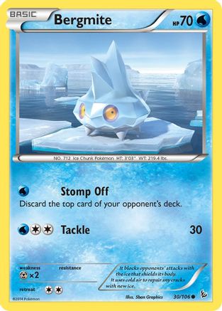 Bergmite (30) Reverse Holofoil - XY  Flashfire