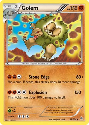 Golem (47) Reverse Holofoil - XY  Flashfire