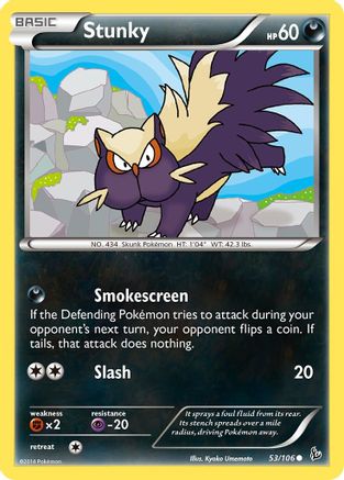 Stunky (53/106) [XY: Flashfire] Reverse Holofoil