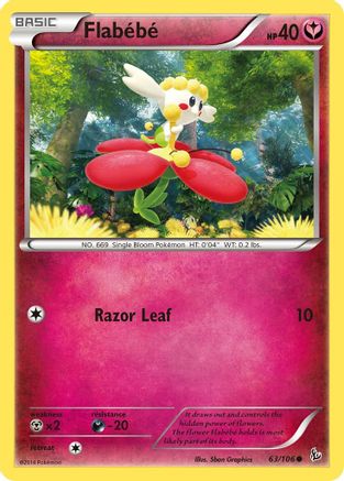 Flabebe (63) Reverse Holofoil - XY  Flashfire