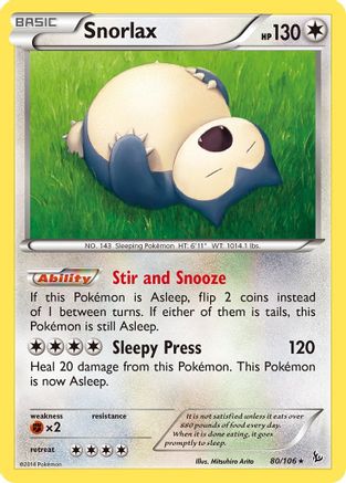 Snorlax (80/106) [XY: Flashfire] Reverse Holofoil