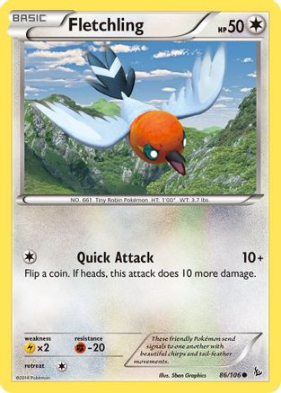 Fletchling (86) Reverse Holofoil - XY  Flashfire