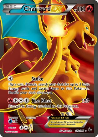 Charizard EX (100 Full Art) (100) Holofoil - XY  Flashfire