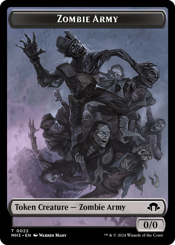 Zombie Army // Energy Reserve Double-Sided Token [Modern Horizons 3 Tokens] | Silver Goblin