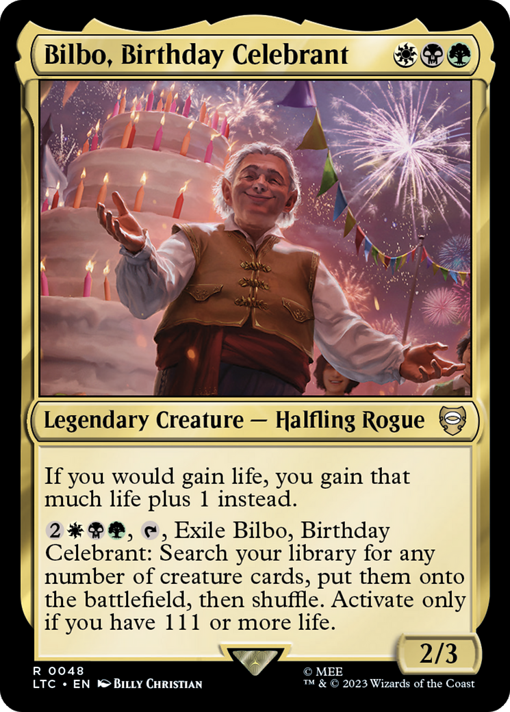 Bilbo, Birthday Celebrant [The Lord of the Rings: Tales of Middle-Earth Commander] | Silver Goblin