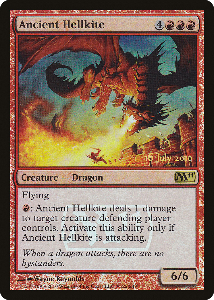 Ancient Hellkite [Magic 2011 Prerelease Promos] | Silver Goblin