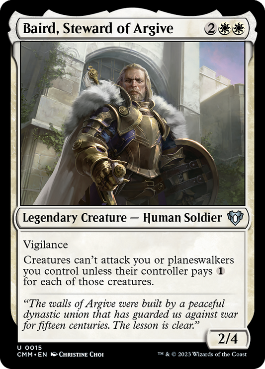 Baird, Steward of Argive [Commander Masters] Foil