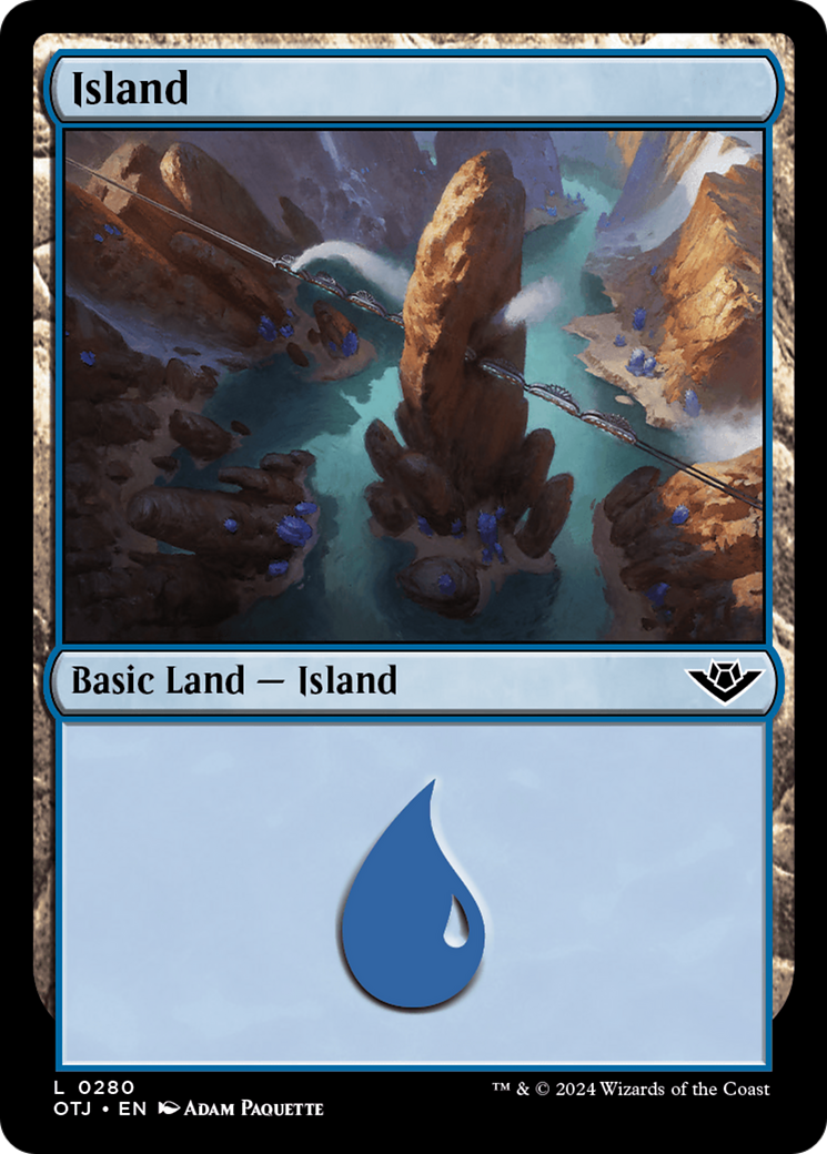 Island (0280) [Outlaws of Thunder Junction] Foil