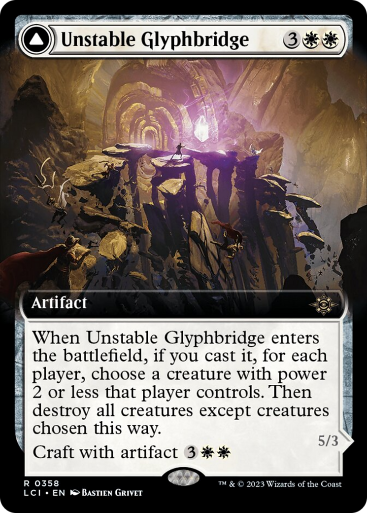 Unstable Glyphbridge // Sandswirl Wanderglyph (Extended Art) [The Lost Caverns of Ixalan] | Silver Goblin