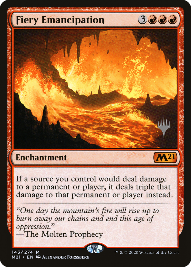 Fiery Emancipation (Promo Pack) [Core Set 2021 Promos] | Silver Goblin