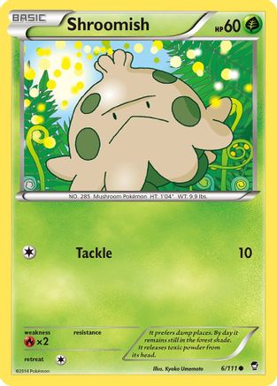Shroomish (6) Reverse Holofoil - XY  Furious Fists