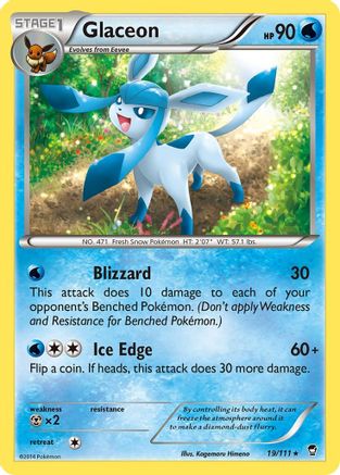 Glaceon (19) Reverse Holofoil - XY  Furious Fists