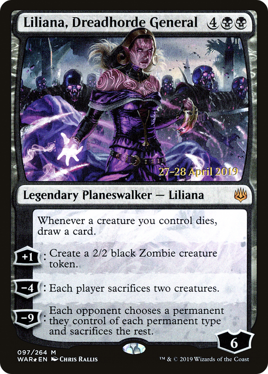 Liliana, Dreadhorde General [War of the Spark Prerelease Promos]