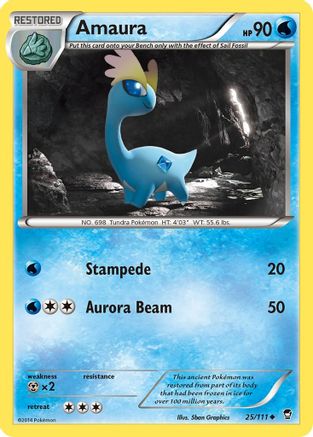 Amaura (25) Reverse Holofoil - XY  Furious Fists