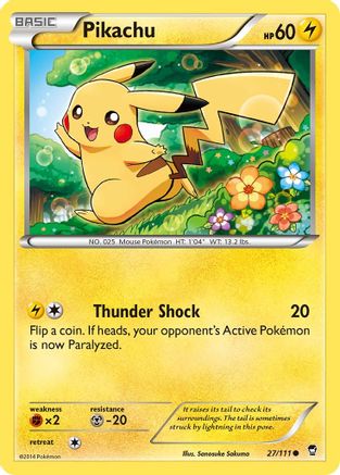 Pikachu (27/111) [XY: Furious Fists] Reverse Holofoil