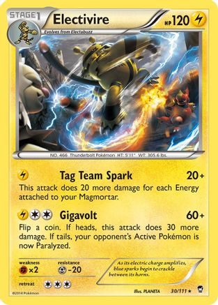 Electivire (30/111) [XY: Furious Fists] Reverse Holofoil
