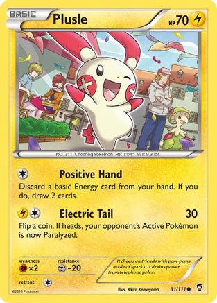 Plusle (31/111) [XY: Furious Fists] Reverse Holofoil