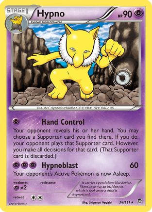 Hypno (36) Reverse Holofoil - XY  Furious Fists